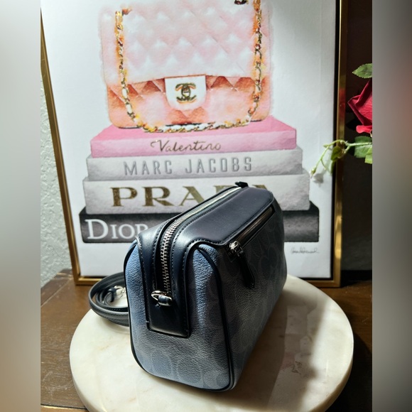 Coach mini Bennett denim canvas and leather beautiful crossbody bag NWOT - Picture 6 of 14